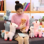 25cm Smile Alpaca Llama Plush Animals Toy Cute Stuffed Doll Household Throw Pillows Home Decoration Kids Toys Birthday Gifts 4