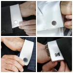12 Pairs Set Cufflinks For Mens With Box Tie Clips & Cufflinks Man Shirt Pisa Ties Men Cuffs Souvenirs For Wedding Guests Gifts 4
