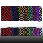 4pcs Floor Mats Checkered Front Rear Carpets Floor Mats Auto Interior Decorative Accessory Anti Slip Car Carpet Sets