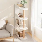 Wooden Corner Storage Bedside Table Simple Modern Multi-Layer Side Table Nightstand Cabinet Standing Bookcases Home Living Room 3