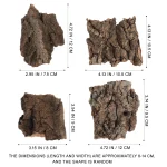 4Pcs Natural Cork Bark Flat Reptile Terrarium Background Decoration For Water Tank Pet Reptile Bark Climbing Tree Bark Decor 6