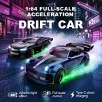 1/64 Scale Drift RC Car - 2.4GHz Desktop Mini Racing Model with ESP, 4WD Remote Control Vehicle, Toy for Adults & Kids, Ideal Gi 2