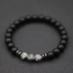 Fashion Mens Bracelet Black Onyx Stone Braclet Irregular Natural Tiger Eyes Sodalite Beaded Braslet Pulsera Hombre Accessories 5