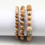 Charm Bracelet Natural Stone Beads 6/8/10mm Volcanic Lava Tiger Eye Beads Elastic Bracelets For Men Women Jewelry pulsera hombre 4