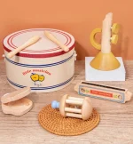 Wooden Xylophone Drum Set For Toddlers,Montessori Baby Musical Instruments Toys, Drum Set Percussion Instruments Musical Toys 6