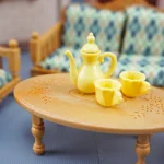 Dollhouse Furniture Kitchen Play Set Miniature Refrigerator 1:12 Mini Food Living Room Sofa Set Pretend Play  Accessores Toy 5
