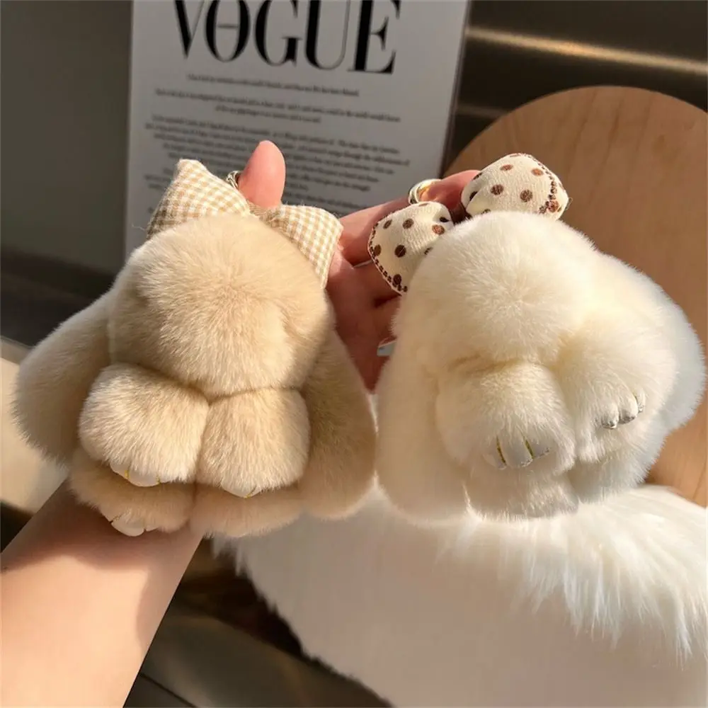 Plush Key Chains Bag Hanging Pendant Car Key Ring Mini Rabbit Hair Bow Bag Strap Cute Bunny Couple Keychain Plush Key Chains Bag Hanging Pendant Car Key Ring Mini Rabbit Hair Bow Bag Strap Cute Bunny Couple Keychain