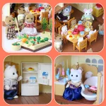 1:12 Forest Family Dollhouse Furniture Montessori Miniature Doll House Kitchen Bedroom Bathroom Accessories For Girl Gifts 6