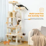 Large Cat Tree and Tower for Indoor Cats With Sisal-Covered Scratching Posts Spacious Hammock Padded Perches and Condos Cat Toys 3