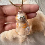 Hanging Pet Keychain Pendant Memorial Resin Cat/Dog Hair Storage Capsule Unique Keychain Novel Trendy Souvenir for Pet Lovers 5