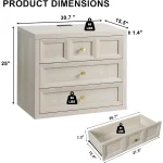 Nightstand Set of 2 W/Charging Station, 30.7" W King Size Bedside Table with 3 Drawers, Accent End Table W/Large Storage 3