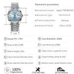 PAGANI DESIGN 2025 New Gold Green 40MM Date Week Men's Watches Automatic Watch Men AR Sapphire Glass NH36A Mechanical Wristwatch 6