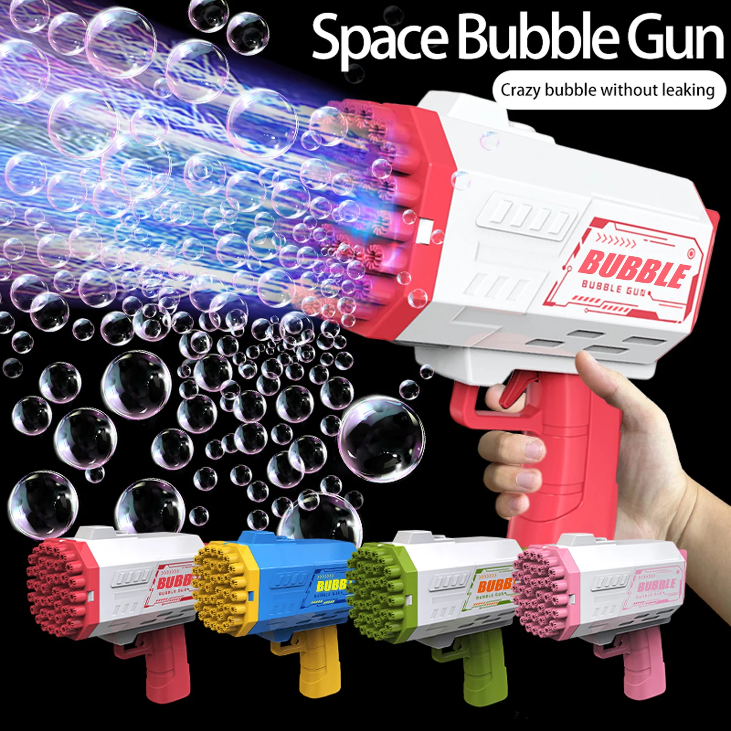 40 Hole Children's Bubble Gun Continuously Bubbles Outdoor Birthday Wedding (Excluding Bubble Liquid and Battery) 40 Hole Children's Bubble Gun Continuously Bubbles Outdoor Birthday Wedding (Excluding Bubble Liquid and Battery)