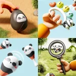 Baby Music Instruments Toy Montessori Rattle Ball Sand Hammer Black White Visual Stimulation Sensory Instrument Educational Toy 4