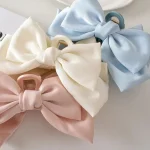 Fashion Women Bow Hairpin Korean Version Of Solid Color Butterfly Satin Hair Clips Girls Hair Accessories Headwear 5
