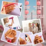 Chriyungel Kids Beauty Salon Set with Pretend Hair Dryer Role Play Beauty Makeup Toy Pretend Play Styling Tool Gifts for Girls 5