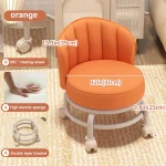 Pulley Stool with Wheels, Low Stool Door, Shoe Changing Stool, Small Stool, Movable Backrest Stool, Comfortable for Children 4