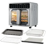 Kitchen Elite 16 Quart French Door Air Fryer Oven Family Size Countertop Convection Cooker with LED Display Stainless Steel Ide 2