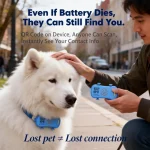 GPS Pet Tracker for Dogs Cats Built-in IoT Sim WiFi Tracking Unlimited Distance QR Code Anti-Lost Locator, Subscription Required 5