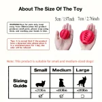 Dog Toy Ball, Nontoxic Bite Resistant Toy Ball for Pet Dogs Puppy Cat, Dog Pet Food Treat Feeder Chew Tooth Cleaning Ball 2