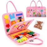 Montessori Toys Busy Board Sensory Activity Developing Board for Motor Skills Learning Board for Toddlers