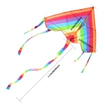 Easy Fly Colorful Rainbow Kite Outdoor Fun Sports Beach Kids Children  Buitenspeelgoed Cometas De Viento Outdoor Toys Kites 6