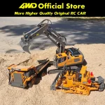 4WD Remote Control Excavator 4x4 Alloy Dump Truck Bulldozer Radio Model RC Car Construction Vehicle Toy Children Kids Gifts 2
