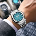 PENGAGAR Trend Men's Watches Classic Fashion Original Quartz Watch for Man Square Dial Waterproof Luminous Date Wristwatch Reloj 6