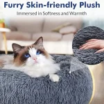 40-90cm 6 Sizes Round Pet Bed for Large Dog Bed Super Soft Cat Bed Plush Dog House for Medium Dog House Winter Warm Sleeping 3