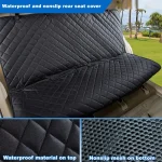 Dog Car Seat Cover Waterproof Pet Dog Carriers Travel Mat Hammock For Small Medium Large Dogs Car Rear Back Seat Safety Pad 4