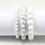 Charm Bracelet Natural Stone Beads 6/8/10mm Volcanic Lava Tiger Eye Beads Elastic Bracelets For Men Women Jewelry pulsera hombre 3