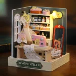 Mini Miniature Doll House DIY Small House Kit Making Room Toys Home Bedroom Decorations With Furniture Wooden Craft DollHouses 2