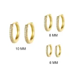 1 Pair Minimal Exquisite Hoop Crystal Zirconia Small Huggie Thin Cartilage Earring For Women Helix Tragus Piercing Jewelry 6