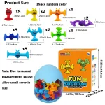 38pcs Bees Suction Cup Toys With Dinosaur Eggshell Storage, Bath Window Travel Toys,Parent-child Interactive Game,Gift for Kids 2