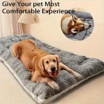 Oversized Plush Dog Cat Bed Sofa Crate Pad Ultra Soft Polyester Pet Mat for All Size Cats Dogs Adorable Rectangle Couch 2
