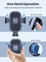 TOPK Car Phone Holder Gravity Stand for iPhone Xiaomi Samsung Car Mobile Support for Dashboard Windshield Air Vent Phone Mount 2