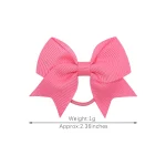 10Pcs/lot Grosgrain Ribbon Pigtail Hair Bows Elastic Hair Ties Hair Bands Holders Girls Baby Hair Accessories for Baby Infants 4