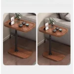 C-shaped coffee table, vertical storage shelf, sofa bed sliding sofa side table, small space small table, tight bedside table 4