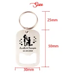 10pcs Custom Laser Engraved Stainless Steel Bottle Opener Keychain Baptism Birthday Gift Wedding Party Gift for Guest Key Chain 6