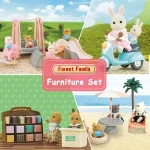 1:12 Miniature Furniture Forest Family Kitchen Toy Dining Table Dollhouse Accessories Bathroom Pretend Play For Girl Gifts Toys 4