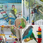 7PCS  Parrot Toy Bird Cage Accessories Bird Accessories Stair Mirror Swing Bell Bird Toy 5