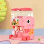 Children Dinosaur Dual Water Dispenser Toy with Cute Pink Blue Cold/Warm Water Juice Drinking Fountain Simulation Kitchen Toys 3