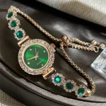 Fashion Rhinestone Women Watches Diamond Flowers Bracelet Ladies Quartz Wristwatch 2