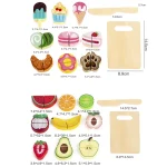 Simulation Kitchen Pretend Toy Wooden Classic Game Educational Toy For Children Kids Gift Cutting Fruit Vegetable Food Set 6