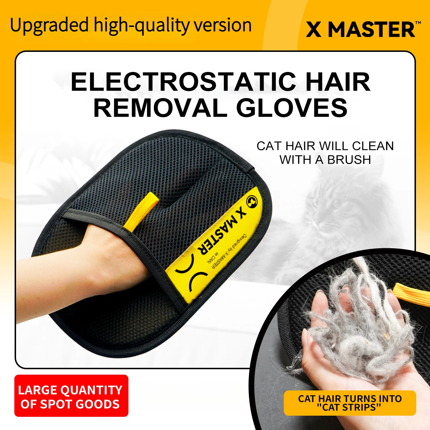 Upgrade Large Pet Hair Removal Grooming Gloves Static Fur Remover for Cat Dog Sofa Carpet Clothes Upgrade Large Pet Hair Removal Grooming Gloves Static Fur Remover for Cat Dog Sofa Carpet Clothes