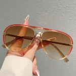 KAMMPT Vintage Pilot Sunglasses Men 2025 New Fashion Multi-color Gradient Shades Women Trendy Casual Outdoor Decor Sun Glasses 3