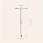 Transparent Tea Table Acrylic Side Small Round Simple Creative Corner Modern Table Space Saving Drink Table for Liveingroom 6