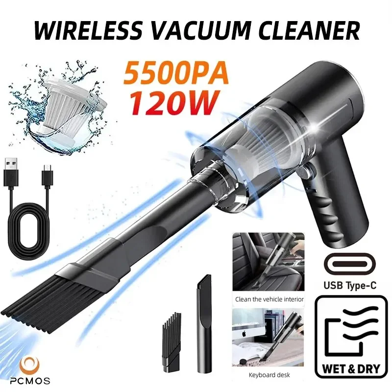 1pc Wireless Vacuum Cleaner Dual Use for Home and Car 120W High Power Powerful Vacuum Cleaner Black 1pc Wireless Vacuum Cleaner Dual Use for Home and Car 120W High Power Powerful Vacuum Cleaner Black