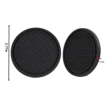 2pcs Black Car Auto Cup Holder Anti Slip Insert Coasters Pads Interior Accessories Universal Fits Perfectly For Most Cups 6