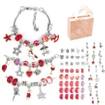 Charm Bracelet Making Kit DIY Jewelry Making Supplies Beads Unicorn Mermaid Crafts Handmade Gifts Set  for Girls Teens Age 5